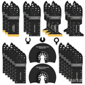 CharJenPro 26pcs Oscillating Saw Blades Titanium Multitool Blades for Wood Plastics Metal oscillating Tool Blades Kits Fit Rockwell Ridgid Ryobi Milwaukee Chicago Craftsman Dewalt