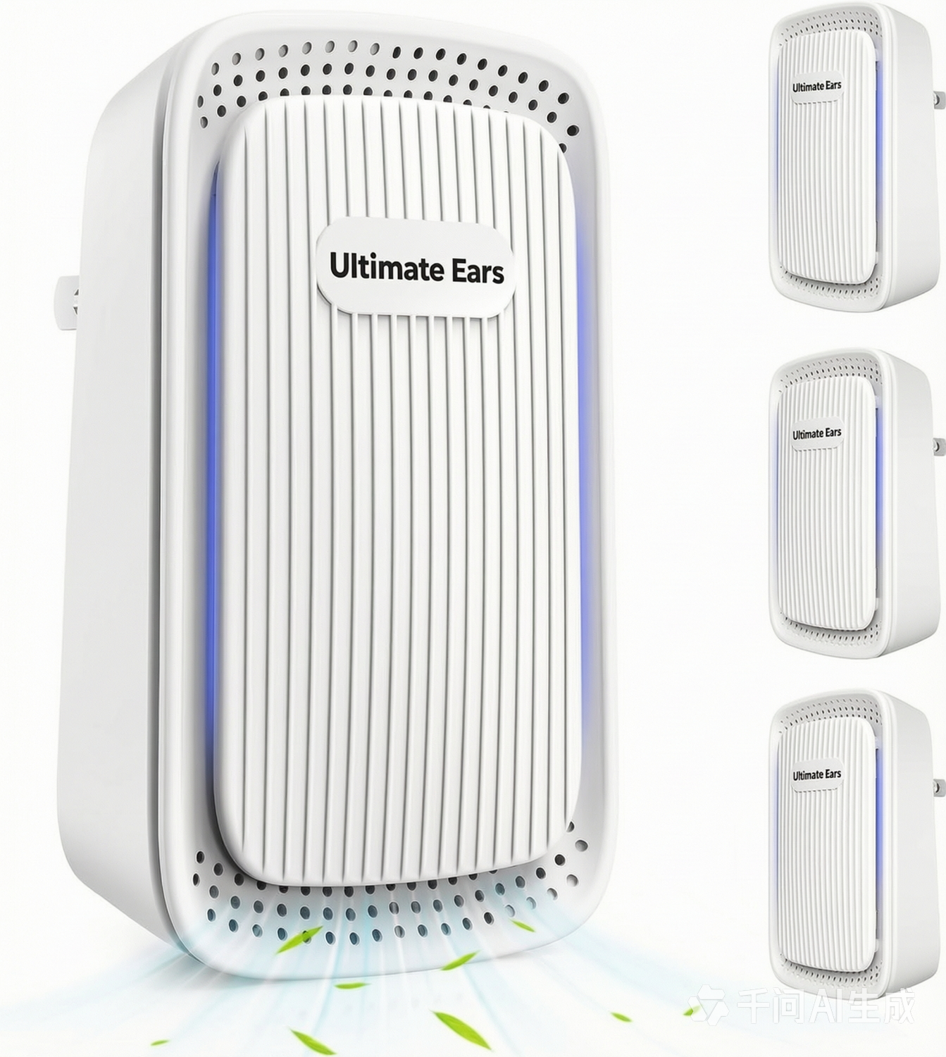 Ultimate Ears Air Ionizers (4 Pack）- Plug In Negative Ion Air Purifiers - Quiet Air Freshener for Home, Bedroom, Office, Basement - Portable Air Purifier Odor, Smoke, Dust, Pet Smell - Mini Air Cleaner White
