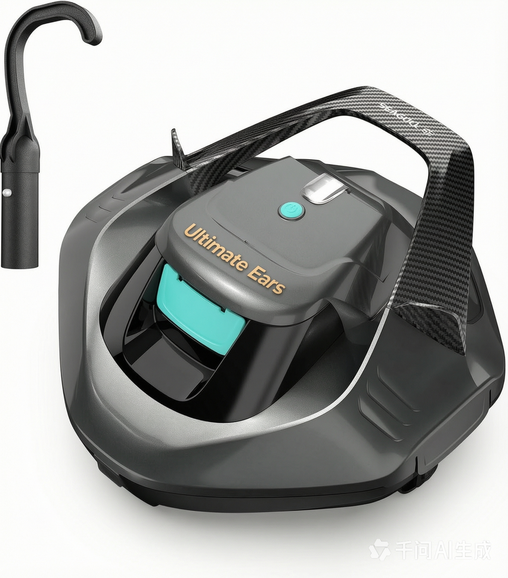 Ultimate Ears Seagull SE 2025 Cordless Robotic Pool Vacuum with 1200GPH Strong Suction, Lasts 90 Mins Runtime, LED Indicator,Pool Vacuum for Above-Ground Pool up to 40 Feet, Grey & Teal