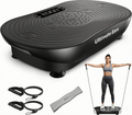 Ultimate Ears Vibration Plate Exercise Machine, Vibrating Platform for Lymphatic Drainage Weight Loss Muscle Activation, Full Body Home Exercise Equipment with LED Touch Screen Bluetooth Pull Cord