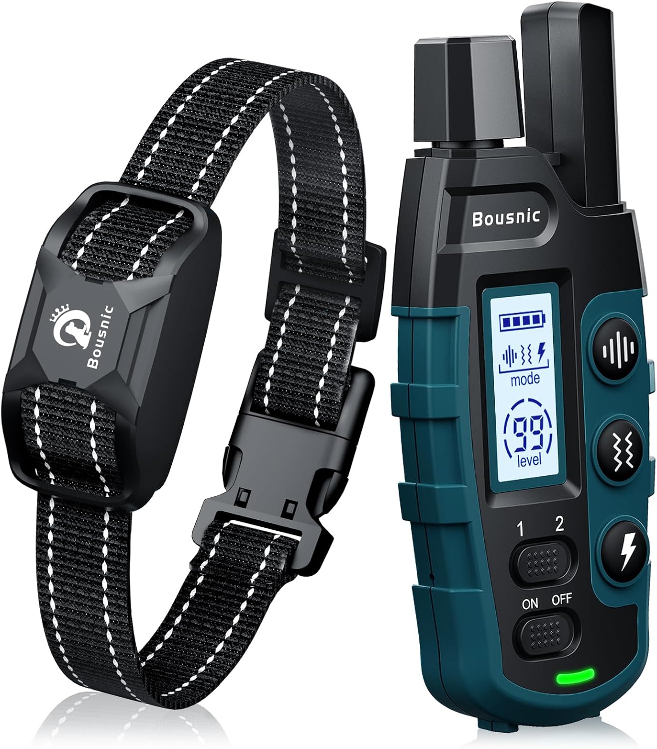 Ultimate Ears Dog Shock Collar - 3300Ft Training Collar with Remote for 5-120lbs Small Medium Large Dogs Rechargeable Waterproof e Collar with Beep (1-8), Shake(1-16), Safe Shock(1-99) Modes (Black)
