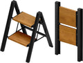 CharJenPro 2-Step Aluminum Ladder,Lightweight Folding Step Stool with Extra-Wide Anti-Slip Steps,330 lbs Capacity,Compact Space-Saving Design for Home,Kitchen and