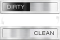 CharJenPro Dishwasher Clean Dirty Sign, Clean Dirty Magnet for Dishwasher - Strong Holding, Non-Scratch, Easy to Read & Slide （7.08″ x 1.57″）