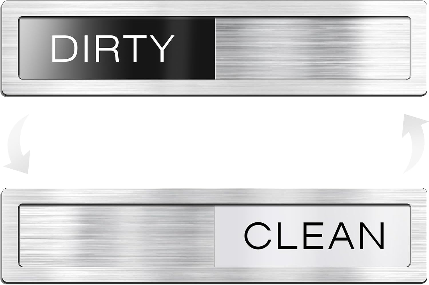 CharJenPro Dishwasher Clean Dirty Sign, Clean Dirty Magnet for Dishwasher - Strong Holding, Non-Scratch, Easy to Read & Slide （7.08″ x 1.57″）