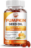 Ultimate Ears Pumpkin Seed Oil with Saw Palmetto, 3500mg Max Strength per Serving, 150 Softgels, Cold-Pressed with Essential Fatty Acids & Phytosterols, Supports Hair, Bladder Prostate Health & Immune