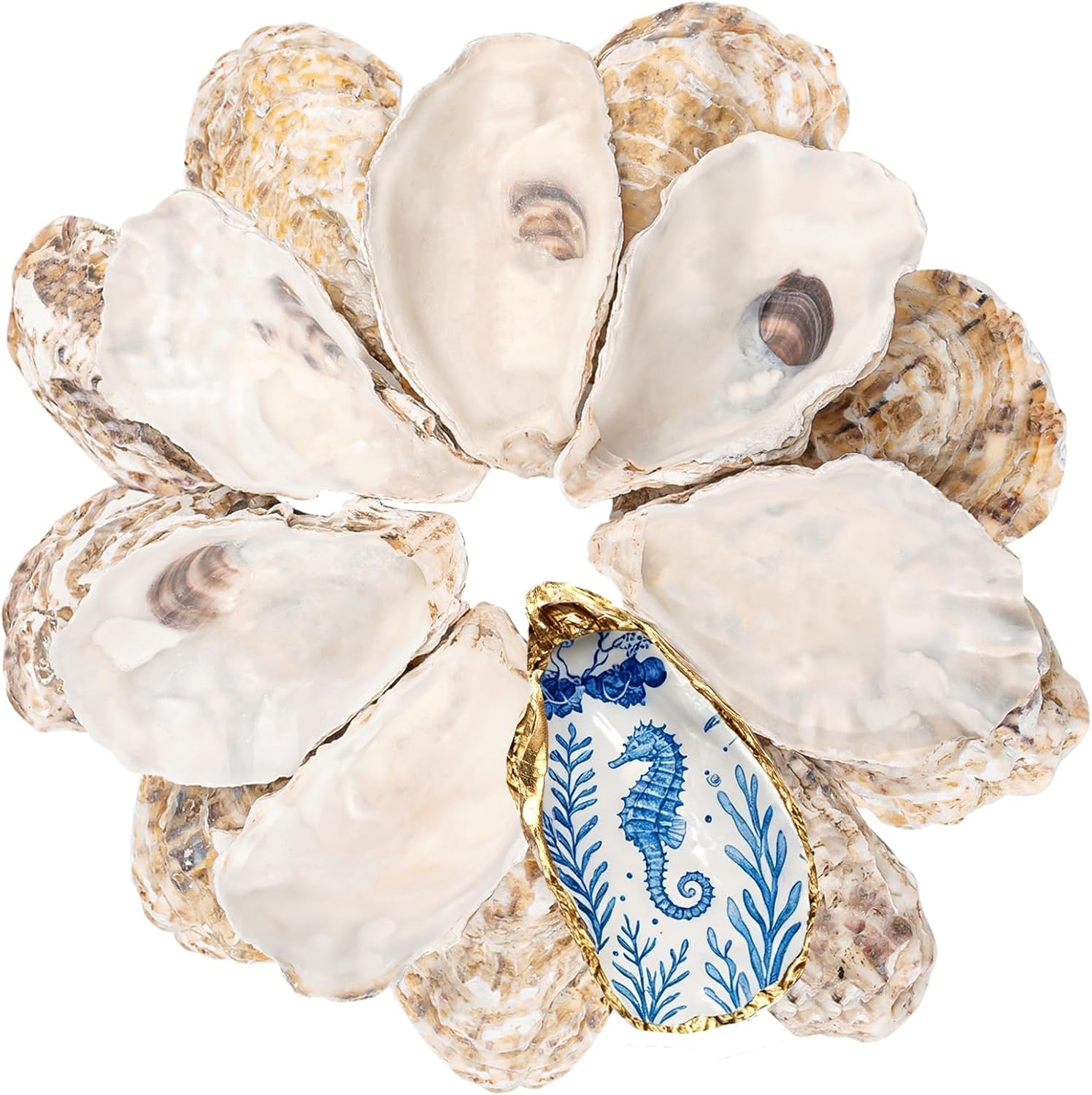 Ultimate Ears 30Pcs 4-5 Inch Concave Large Oyster Shells for Crafts, Cleaned Natural Big Oyster Shells for Decoupage Baking Vase Filler Jewelry Dish Wedding DIY Decor Coastal Christmas Seashells Art