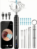 Ear Wax Removal Tool Camera, Ear Cleaner with Camera, 1296P HD Ear Scope, 6 LED Lights and 12 Ear Picks, Earwax Removal with Otoscope, Jet Black