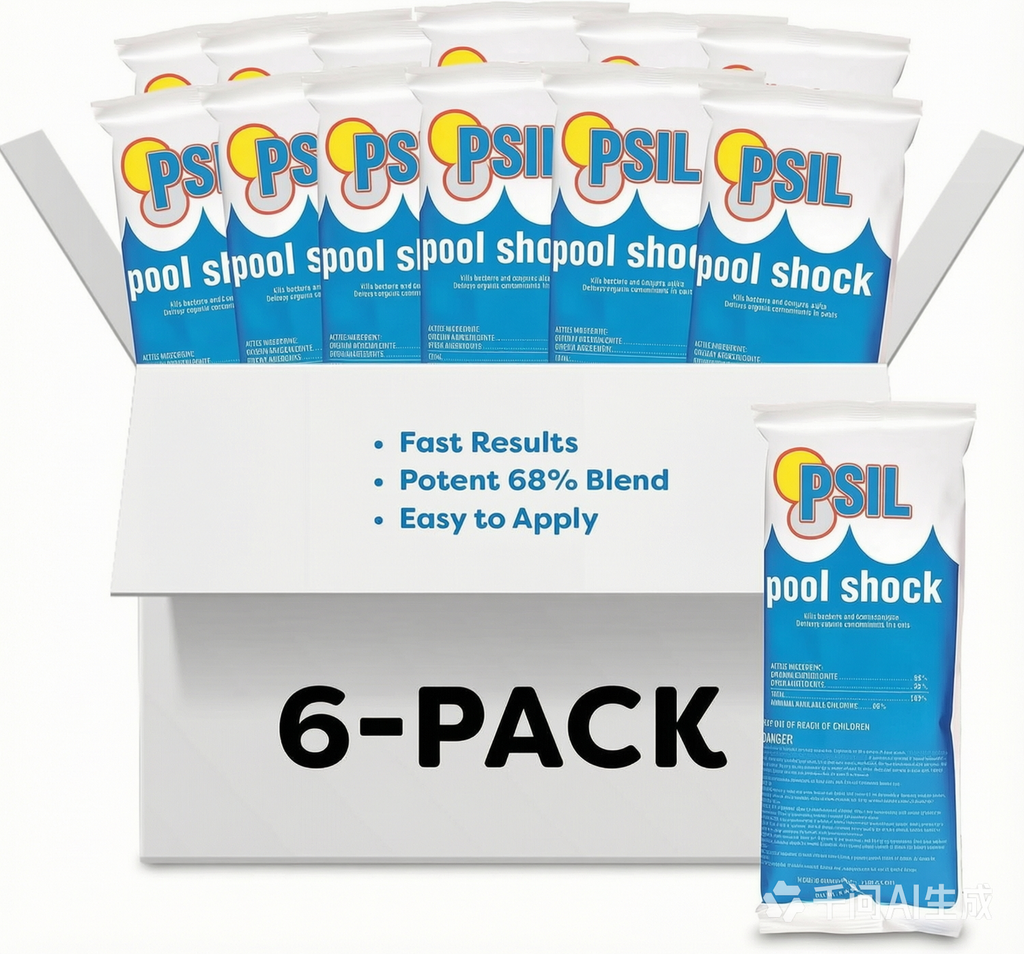 In The Ultimate Ears Pool Shock – 68% Cal-Hypo Granular Sanitizer for Crystal Clear Water – Defends Against Bacteria, Algae, and Microorganisms - 6 X 1 Pound