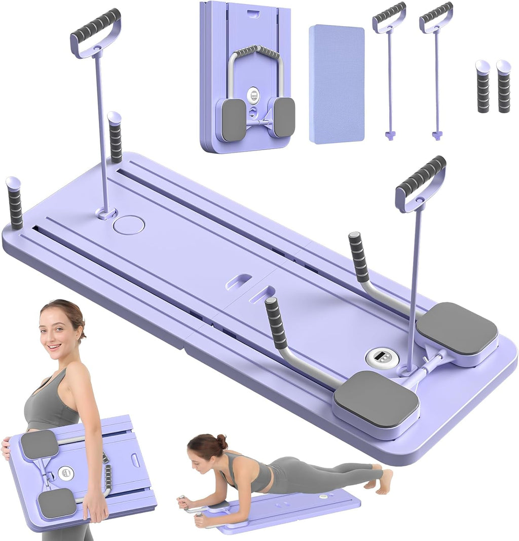 Ultimate Ears Pilates Board - Pilates Reformer Set, Multi-Purpose Foldable Pilates Reformer Board for Home, 5 in 1 Pilates Sliding Board