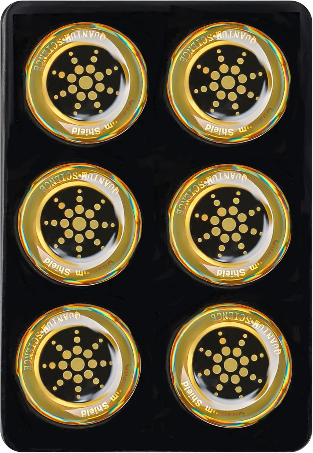 Ultimate Ears EMF Stickers Blocker Neutralize Shield Protection from Cell Phones cased and Electronic Devices WiFi 5G Tablets Laptops Computers Monitors (6Pcs Golden)