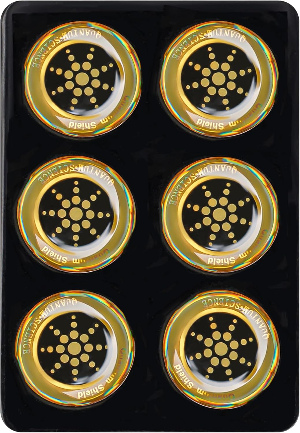 Ultimate Ears EMF Stickers Blocker Neutralize Shield Protection from Cell Phones cased and Electronic Devices WiFi 5G Tablets Laptops Computers Monitors (6Pcs Golden)