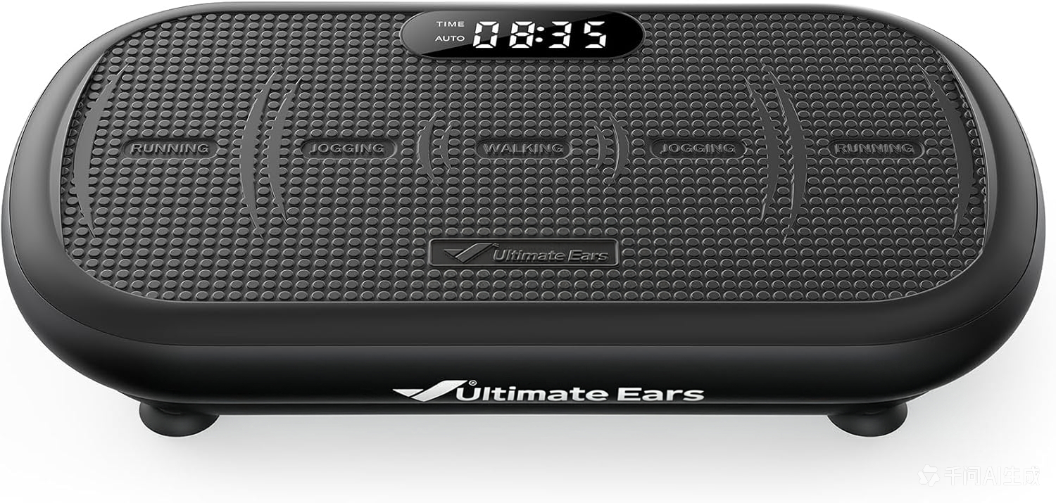 Ultimate Ears Vibration Plate Exercise Machine, Vibration Plate 440 Lbs Capacity, Bluetooth and Silicone Pedal, Stimulate Deep Fat, Vibration Plate for Lymphatic Drainage, Vibrating for Weight Loss