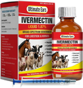 Ultimate Ears Dewormer for Horse, Dewormer for Goat and Cattle & More, Ivermectin Liquid for All Wormers, Tapeworms, Roundworms & Hookworms