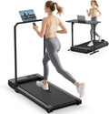 Ultimate Ears Walking Pad Treadmill for Home - Folding Treadmills with Handle Bar Portable Compact Fold up Indoor Foldable Handles Electric Walk Pads Small Spaces Mini Running Quiet Under Bed Office