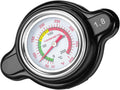 PSIL High Pressure Radiator Cap with Temperature Gauge, Huazu 1.8 Bar 25.6 psi Universal Radiator Cap Fit for Honda, Kawasaki, Suzuki, Husqvarna Dirt Bike, Yamaha Motorcycle ATV Models
