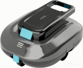 Cordless Robotic Pool Cleaner with Dual high-Efficiency Motors Delivers Strong Suction, Smart Self-Parking,Smart LED Indicator,Pool Vacuum for Above-Ground Flat Pool up to 900 Sq.ft(Gray)