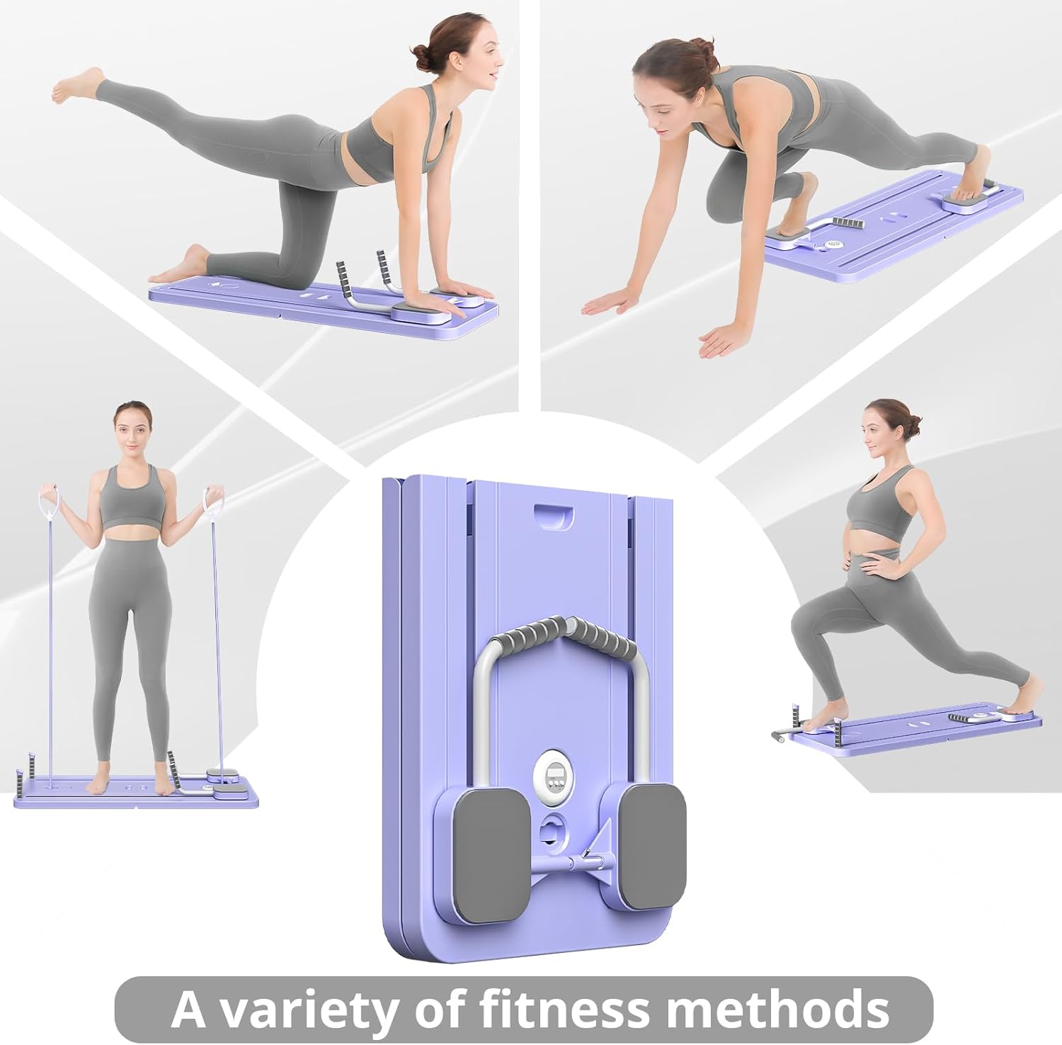 Ultimate Ears Pilates Board - Pilates Reformer Set, Multi-Purpose Foldable Pilates Reformer Board for Home, 5 in 1 Pilates Sliding Board