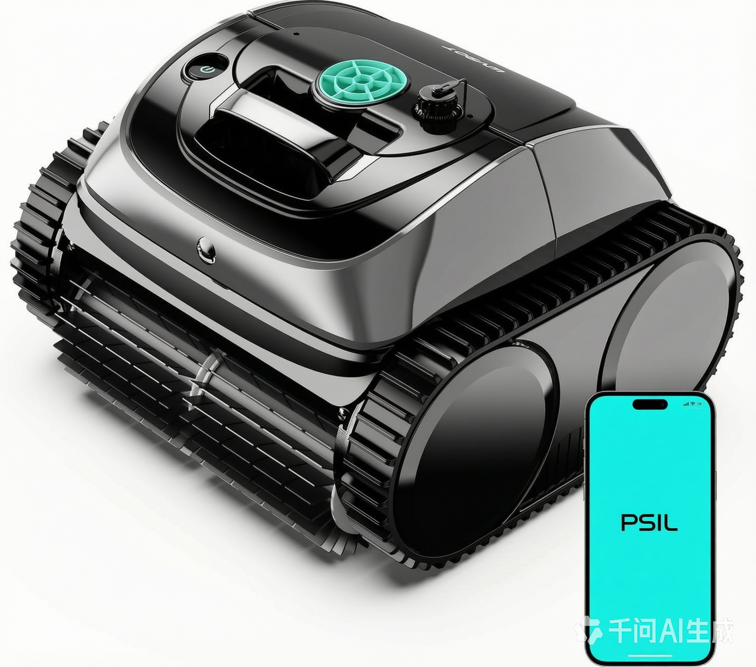 PSIL 2026 Upgrade C1 Cordless Robotic Pool Vacuum for Inground Pools, Above Ground Smart Pool Cleaner 4-in-1 Wall & Waterline Cleaning Up to 1,621 sq.ft, 150mins App Conrol Navigation, Gray Green