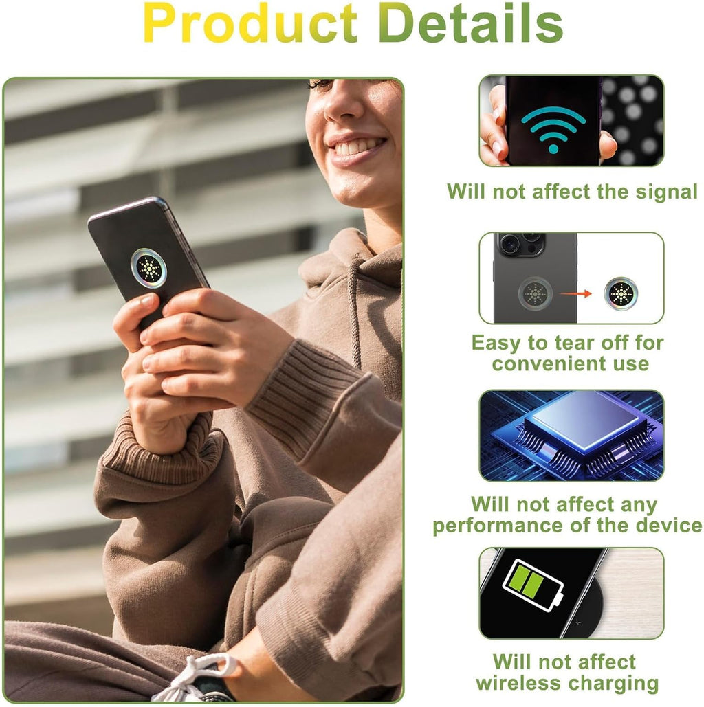 EMF Stickers Blocker Neutralize Shield Protection for Cell Phones cased and Electronic Devices WiFi 5G Tablets Laptops Computers TV Monitors (6 Pcs Sliver)-Ultimate Ears