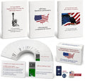 PSIL Upgrade US Citizenship Flash Cards 2026, New Version with Audio, N-400 Vocabulary Definition, Reading & Writing Test, 128 Q&A, Souvenir Pin, English & Spanish Portable Study Guide