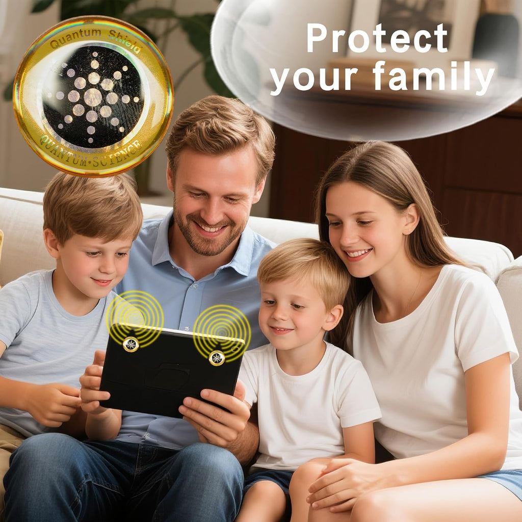 Ultimate Ears EMF Stickers Blocker Neutralize Shield Protection from Cell Phones cased and Electronic Devices WiFi 5G Tablets Laptops Computers Monitors (6Pcs Golden)