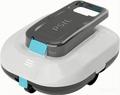 Cordless Robotic Pool Cleaner with Dual high-Efficiency Motors Delivers Strong Suction, Smart Self-Parking,Smart LED Indicator,Pool Vacuum for Above-Ground Flat Pool up to 900 Sq.ft(White)