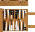 PSIL Travel Backgammon Set, Lightweight Roll-up Classic Board Game Travel Backgammon Sets for Adults, Portable Chess Set for 2 Players, Ideal for Travel, Camping, Backpacking, Trips, 12.5x10 Inch
