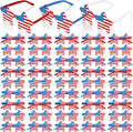 PSIL 4th of July Star Glasses American Flag Glasses Patriotic USA Flag 250th Anniversary Independence Day Decoration