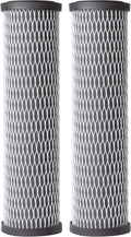 PSIL 2.5"x10" 5 Micron Carbon Wrap Sediment Water Filter Replacement Cartridge - 2 Pack - NSF/ANSI 42 Certified - For Whole House Filtration Systems