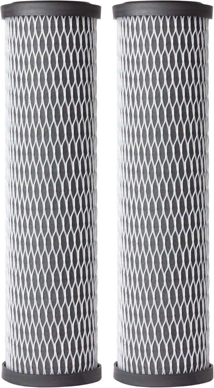 PSIL 2.5"x10" 5 Micron Carbon Wrap Sediment Water Filter Replacement Cartridge - 2 Pack - NSF/ANSI 42 Certified - For Whole House Filtration Systems