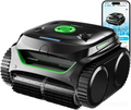 PSIL C2 Cordless Robotic Pool Cleaner, Dual Filtration, Wall Climbing &Waterline Cleaning, App Scheduling, Smart Navigation, Pool Vacuum for Inground Pools (Fluorescent Green & Black)