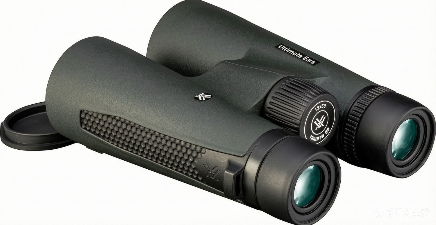 Ultimate Ears Triumph HD 12x50 Binoculars, High-Definition Optics, 12x Magnification, 50mm Objective, Multi-Coated Lenses, Rubber-Armored (TRI-1250)