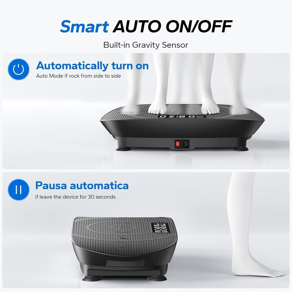 Ultimate Ears Vibration Plate Exercise Machine, Whole Body Workout Equipment for Women, Bluetooth and Silicone Pedal, Vibration Plate with Auto Mode, Vibrate Fitness Platform for Home