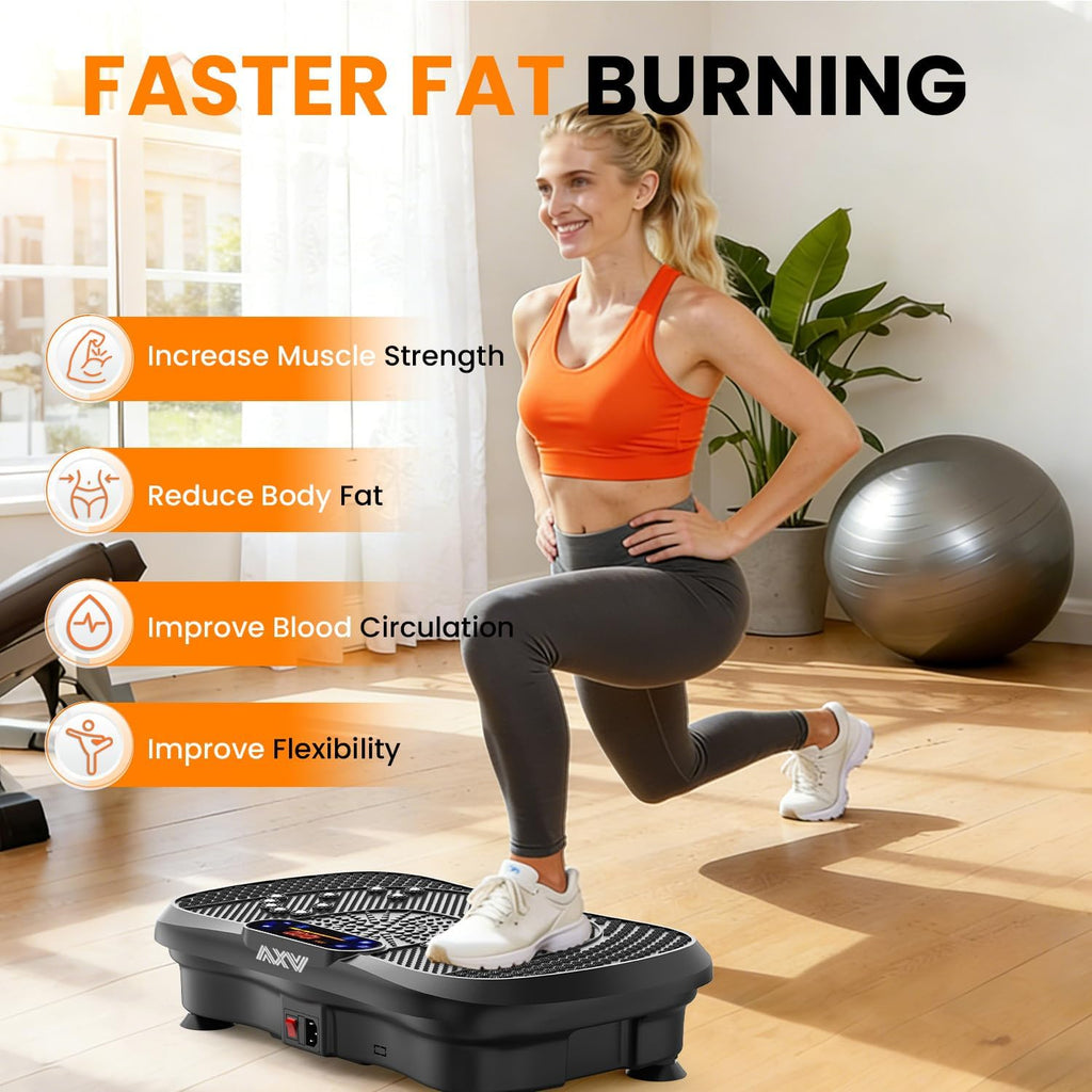 Ultimate Ears Vibration Plate Fitness Platform Exercise Machine Vibrating Shaking Full Body Shaker Workout Vibrate Stand Shake Board Sport for Weight Loss Fat Burner for Gym Home Office