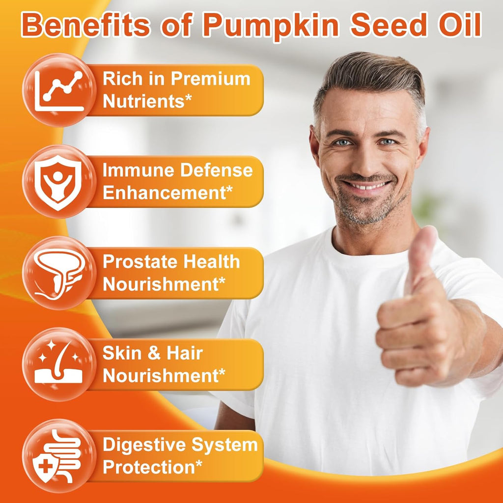 Ultimate Ears Pumpkin Seed Oil with Saw Palmetto, 3500mg Max Strength per Serving, 150 Softgels, Cold-Pressed with Essential Fatty Acids & Phytosterols, Supports Hair, Bladder Prostate Health & Immune