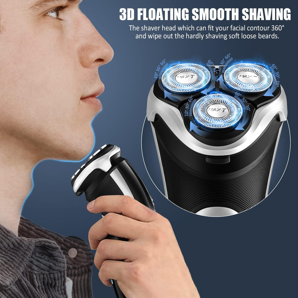 Men's Electric Shaver - Ultimate Ears Corded and Cordless Rechargeable 3D Rotary Shaver Razor for Men with Pop-up Sideburn Trimmer Wet and Dry, IPX7 Waterproof, Plug & Play Visit the PSIL Store