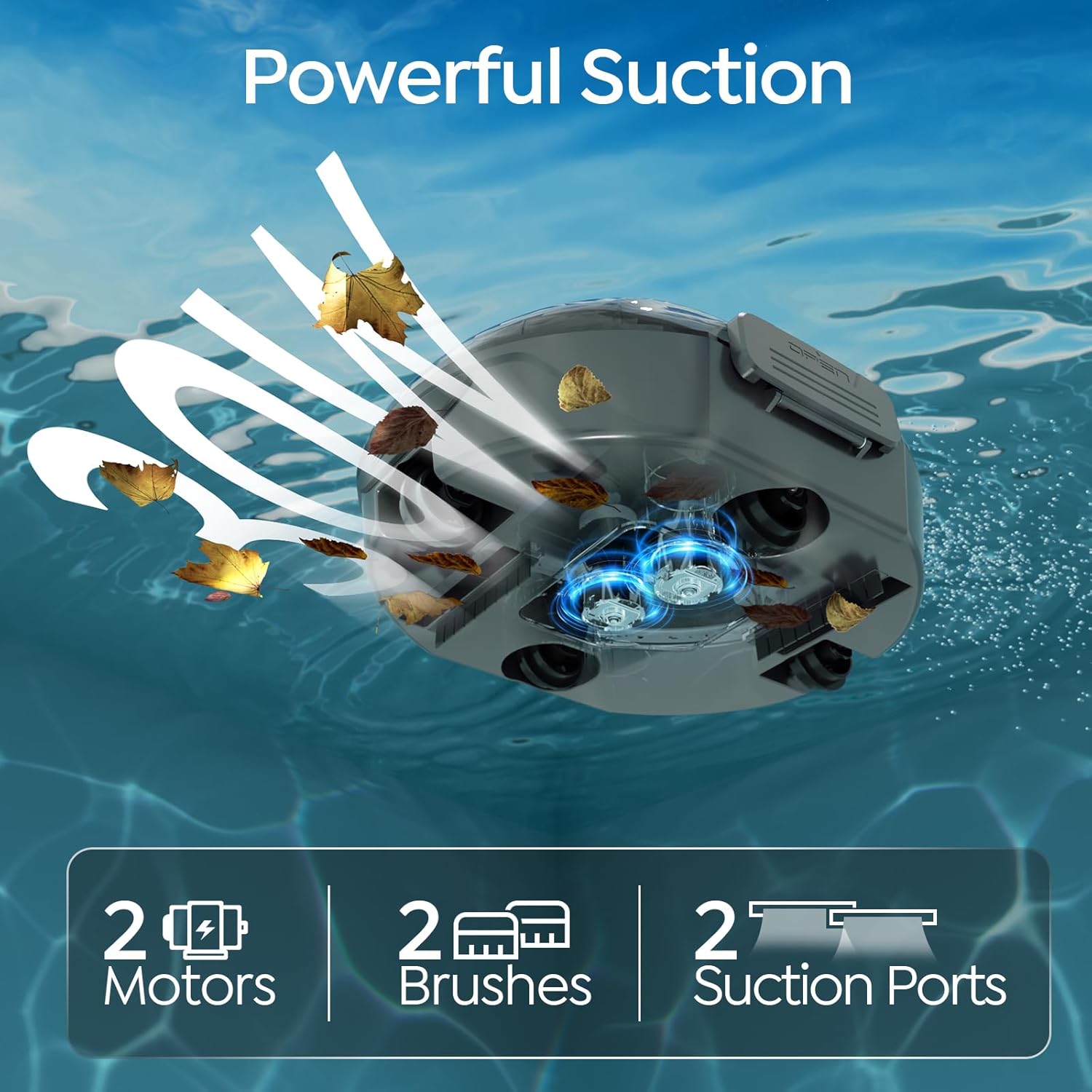 PSIL S2 Cordless Robotic Pool Cleaner Dark Gray
