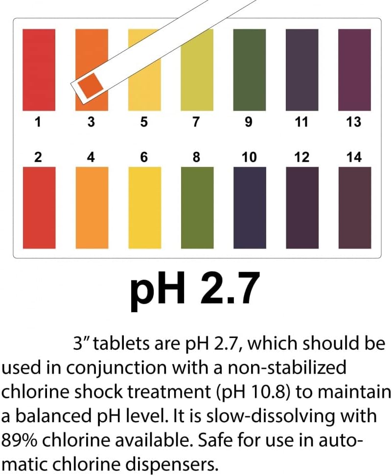 Ultimate Ears 3" Stabilized Chlorine Tablets for Swimming Pools | Easy to Use | for Above Ground or Inground Pool | Individually Wrapped Chlorinating Tabs | Slow Dissolving | 50 lbs