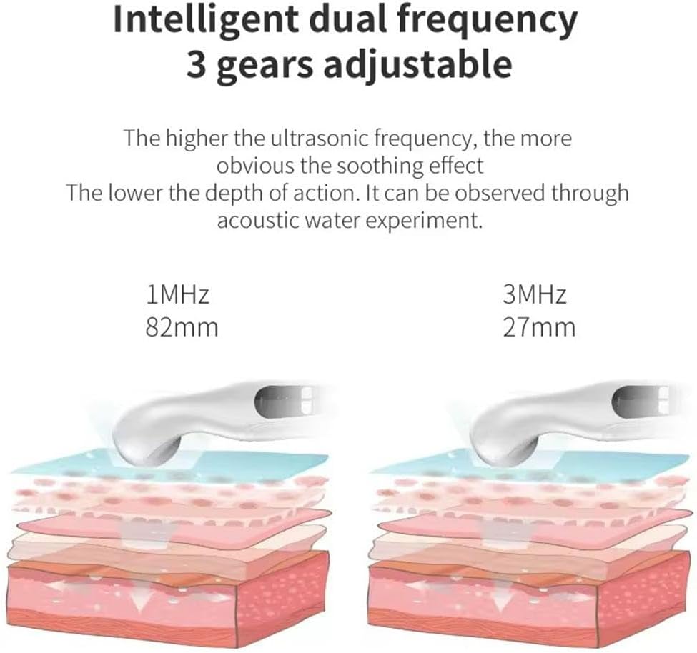 Ultimate Ears Portable Home Ultrasound Therapy Machine, Rapid Release Therapy Massager Deep Tissue,Portable Quiet Shockwave Therapy Machine,Body Muscle Relaxation Devices for Full-Body use (US Plug)