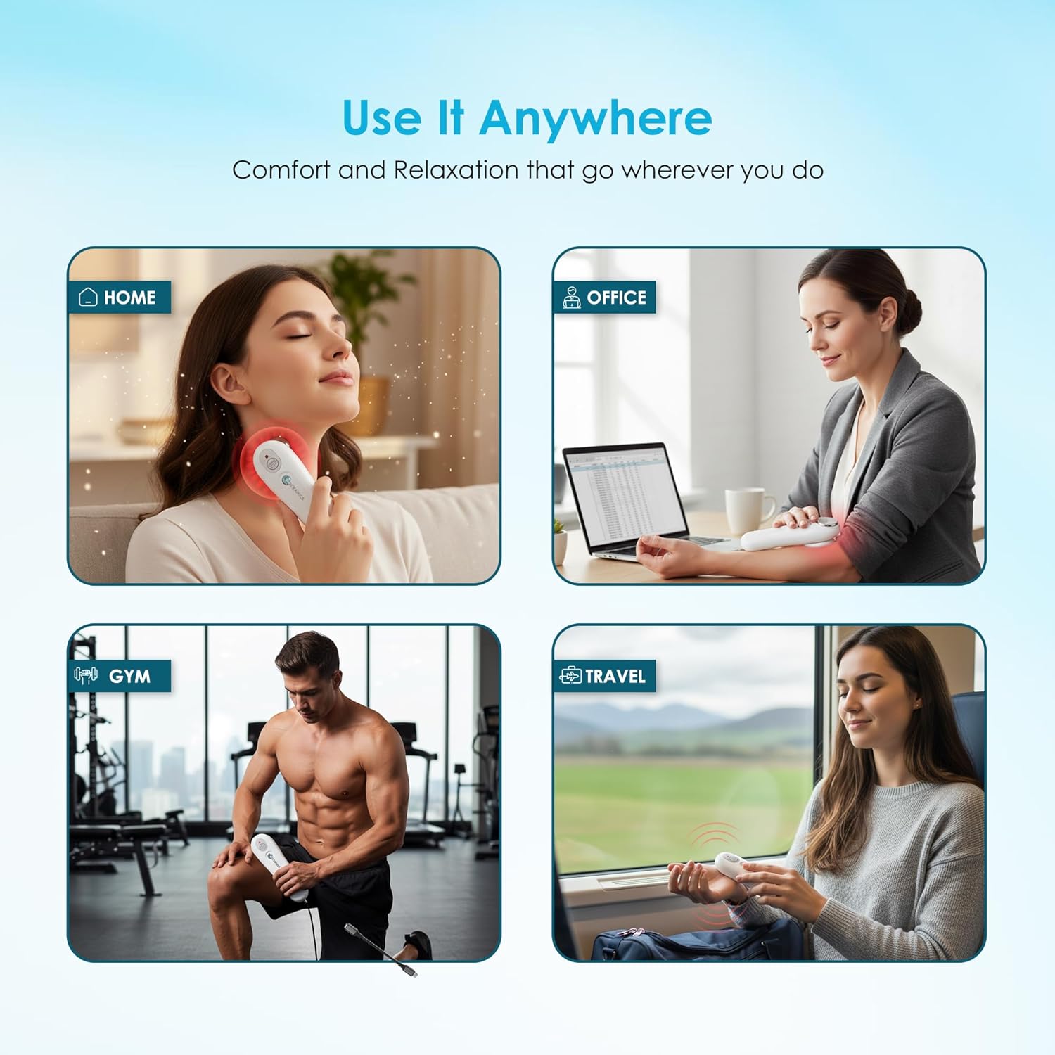 Ultimate Ears Portable Drug-Free Muscle Recovery Massager - Compact Home Personal-Care Machine, Muscle Relaxer, Stress Release Massager for Joint Pain and Joint Care