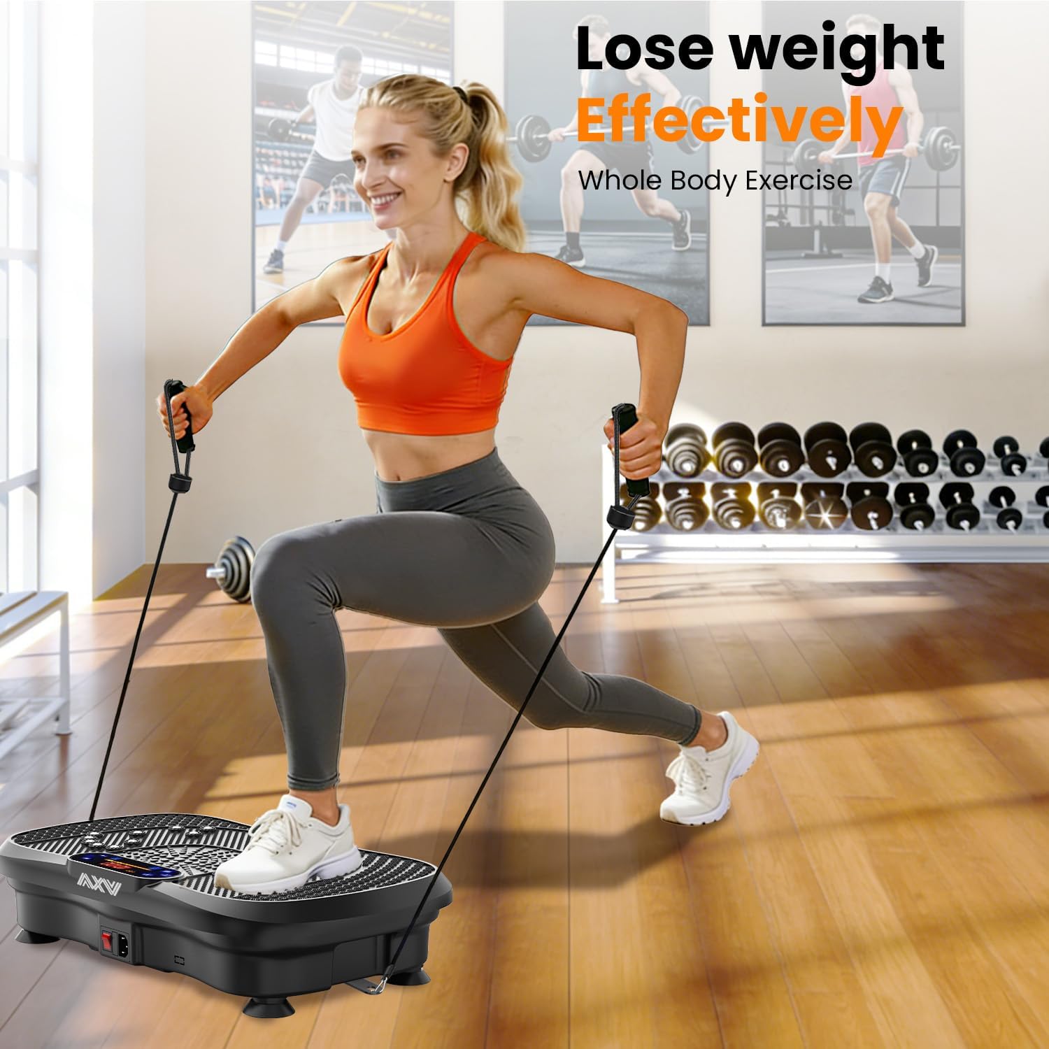 Ultimate Ears Vibration Plate Fitness Platform Exercise Machine Vibrating Shaking Full Body Shaker Workout Vibrate Stand Shake Board Sport for Weight Loss Fat Burner for Gym Home Office