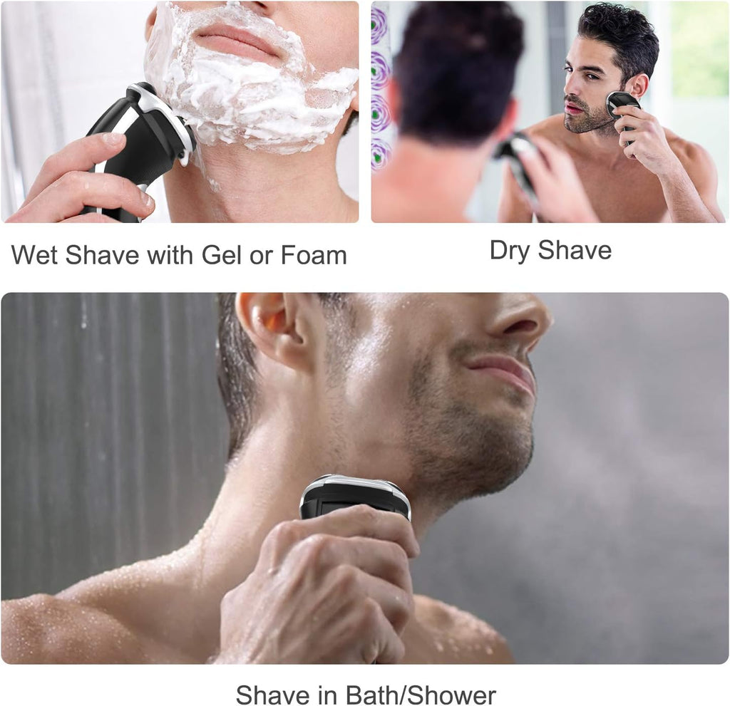 Men's Electric Shaver - Ultimate Ears Corded and Cordless Rechargeable 3D Rotary Shaver Razor for Men with Pop-up Sideburn Trimmer Wet and Dry, IPX7 Waterproof, Plug & Play Visit the PSIL Store