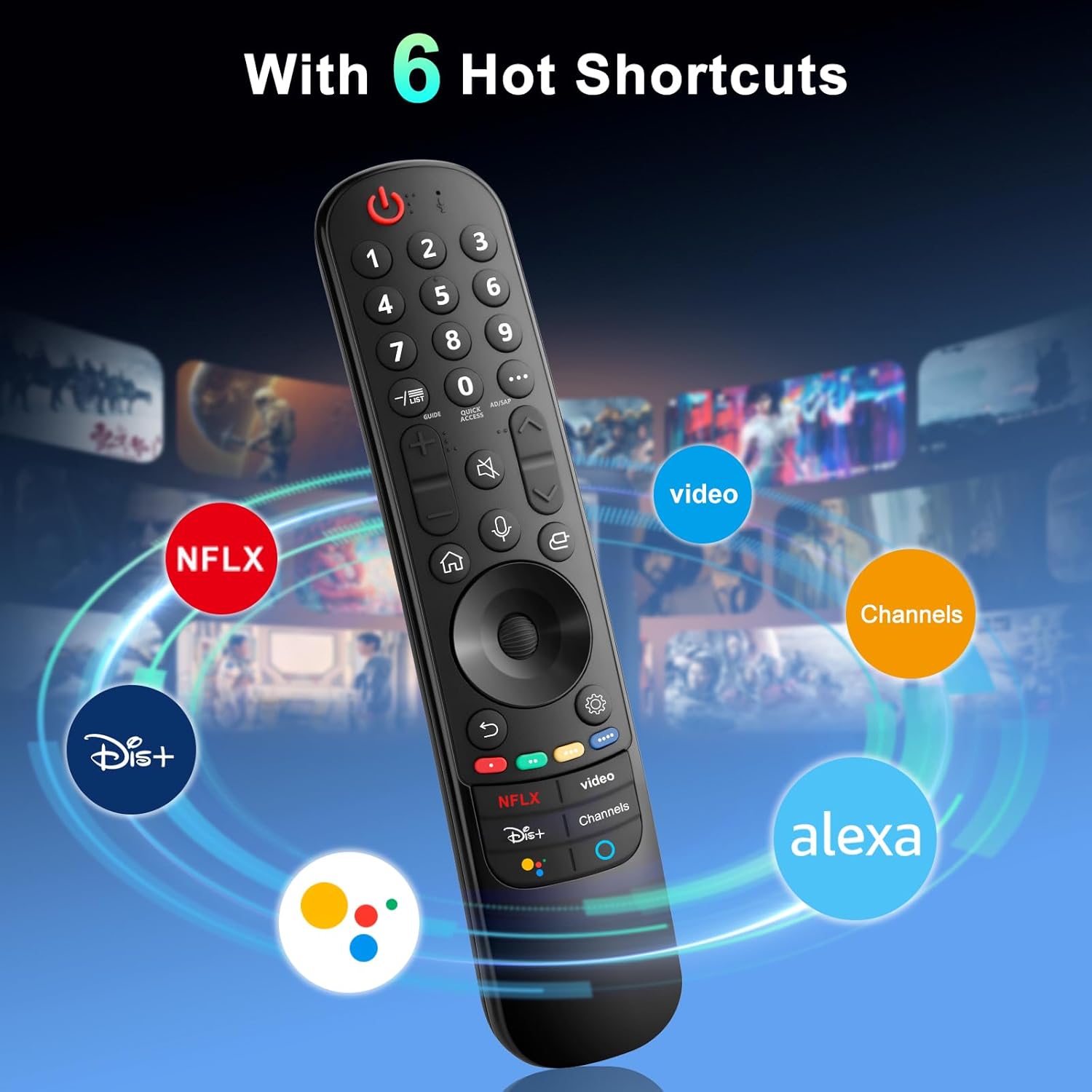 Ultimate Ears Magic Remote for LG-Smart-TV-Remote-Control-Replacement with Pointer and Voice Function,Compatible with LG 2021/2022/2023/2024 UHD OLED QNED NanoCell 4K 8K Smart TV