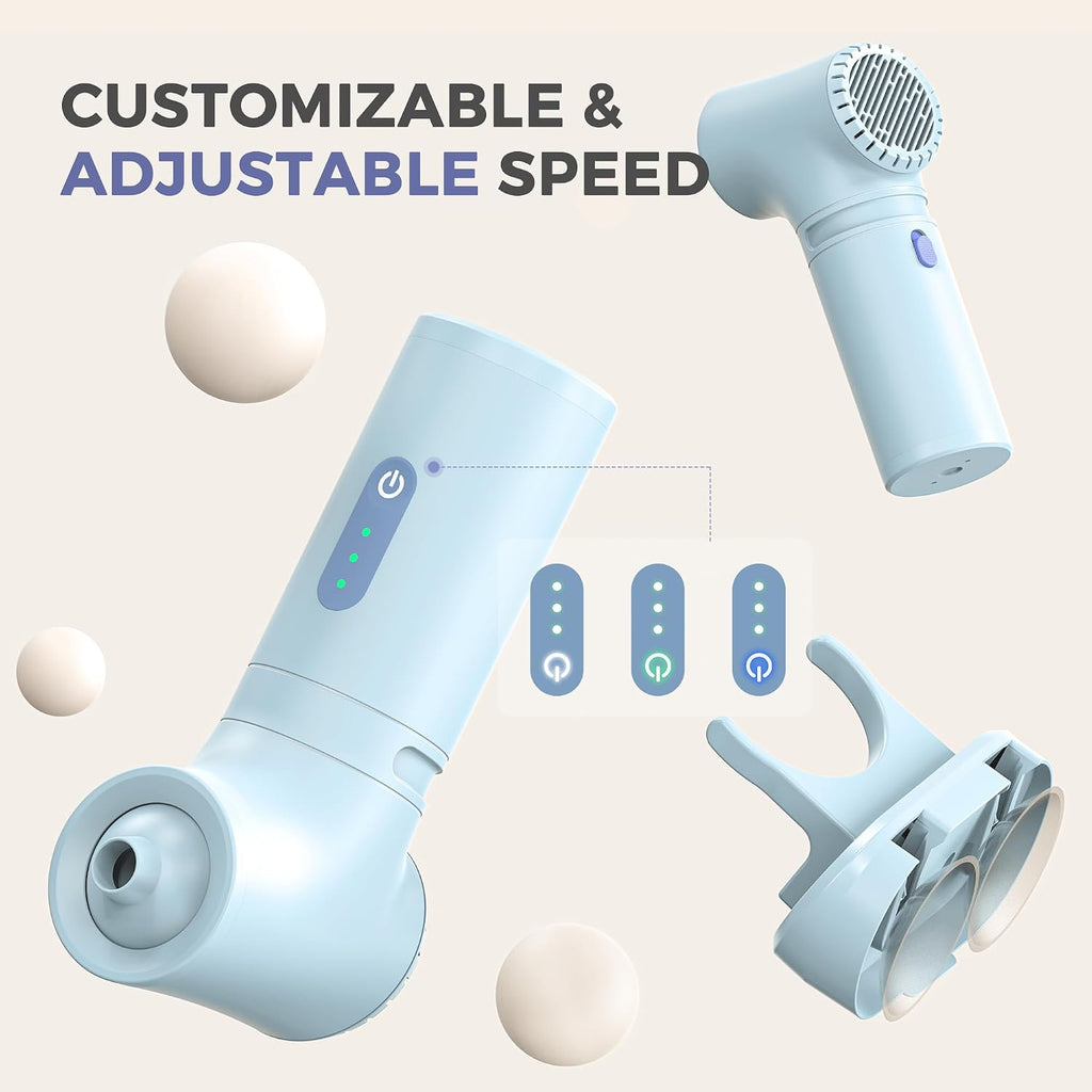 MOMFANN Bath Jet Spa, Bath Jet/Bubble Mode, Cordless Portable Bathtub Accessories with 3-Level Adjustable Speed, Bathtub Jets for Home Spa, Relaxing (Blue)