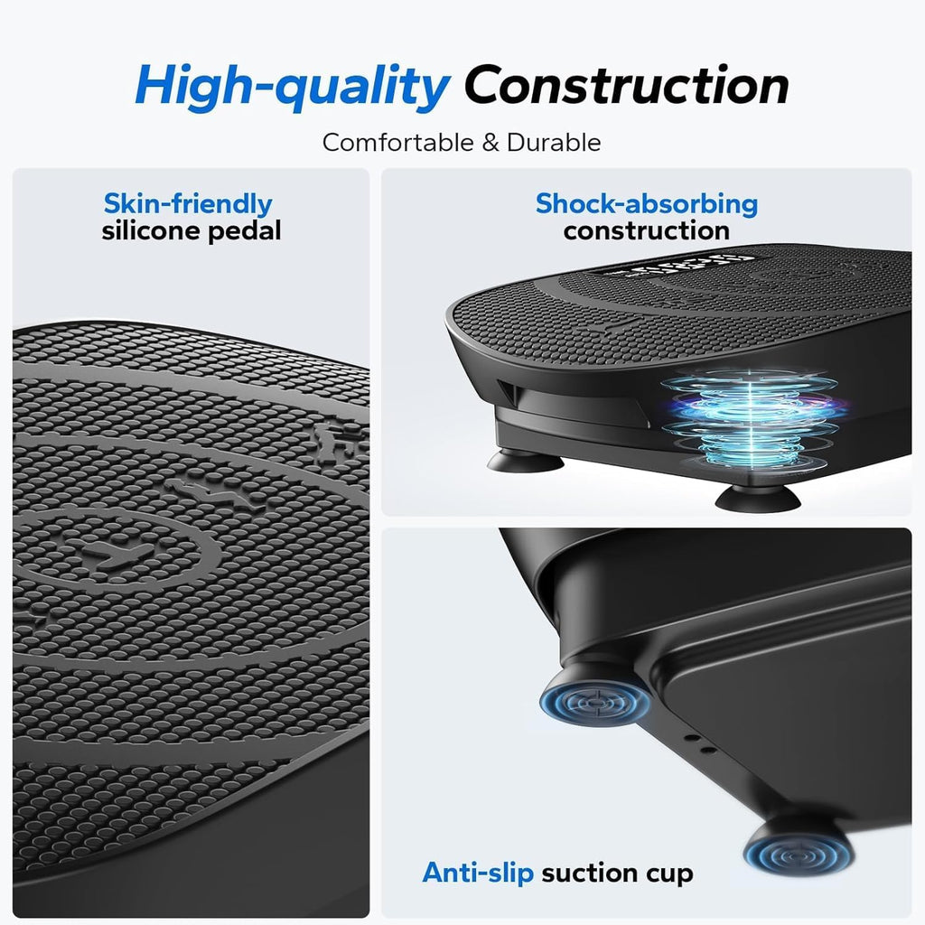 Ultimate Ears Vibration Plate Exercise Machine, Whole Body Workout Equipment for Women, Bluetooth and Silicone Pedal, Vibration Plate with Auto Mode, Vibrate Fitness Platform for Home