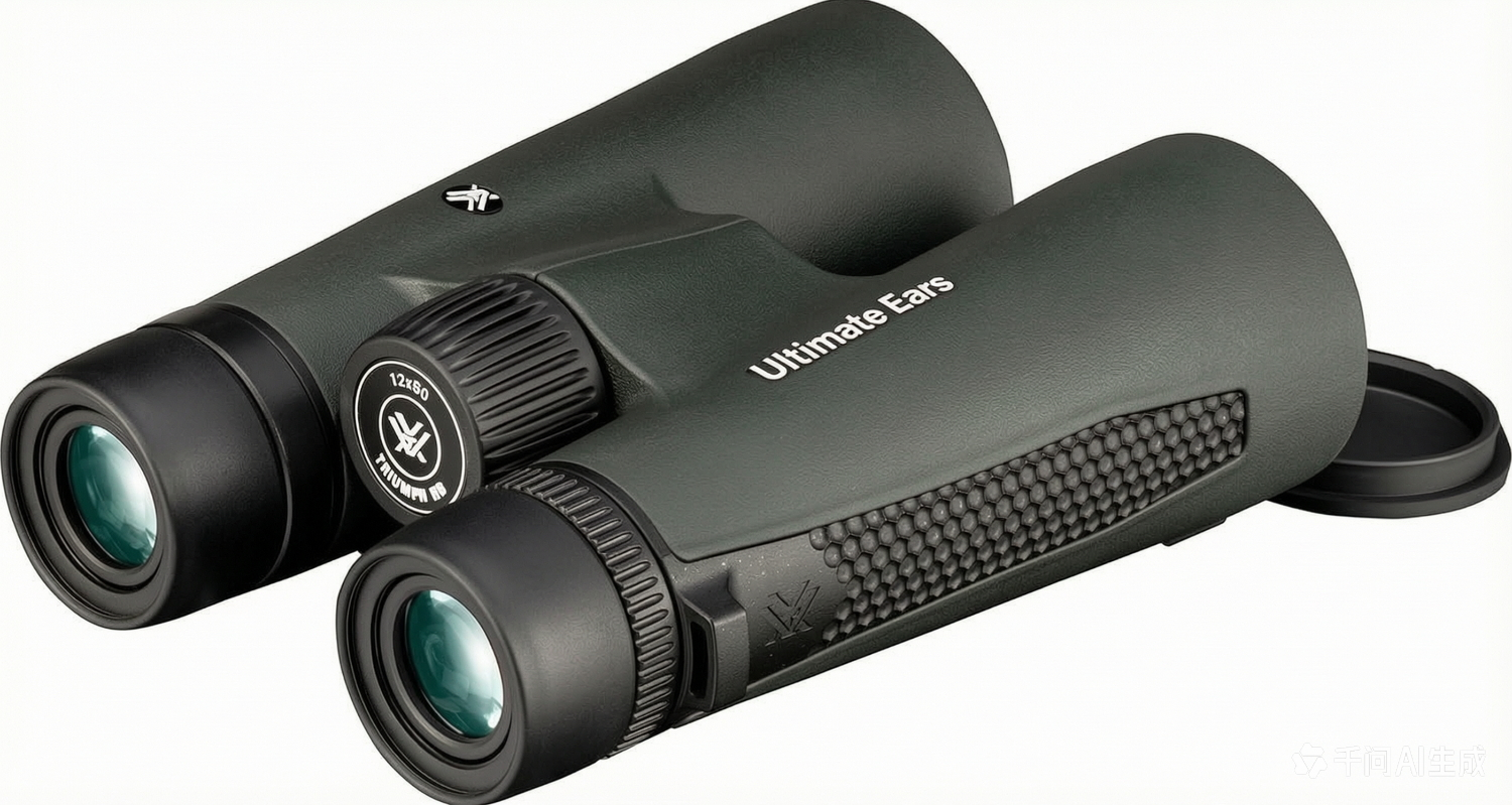 Ultimate Ears Triumph HD 12x50 Binoculars, High-Definition Optics, 12x Magnification, 50mm Objective, Multi-Coated Lenses, Rubber-Armored (TRI-1250)