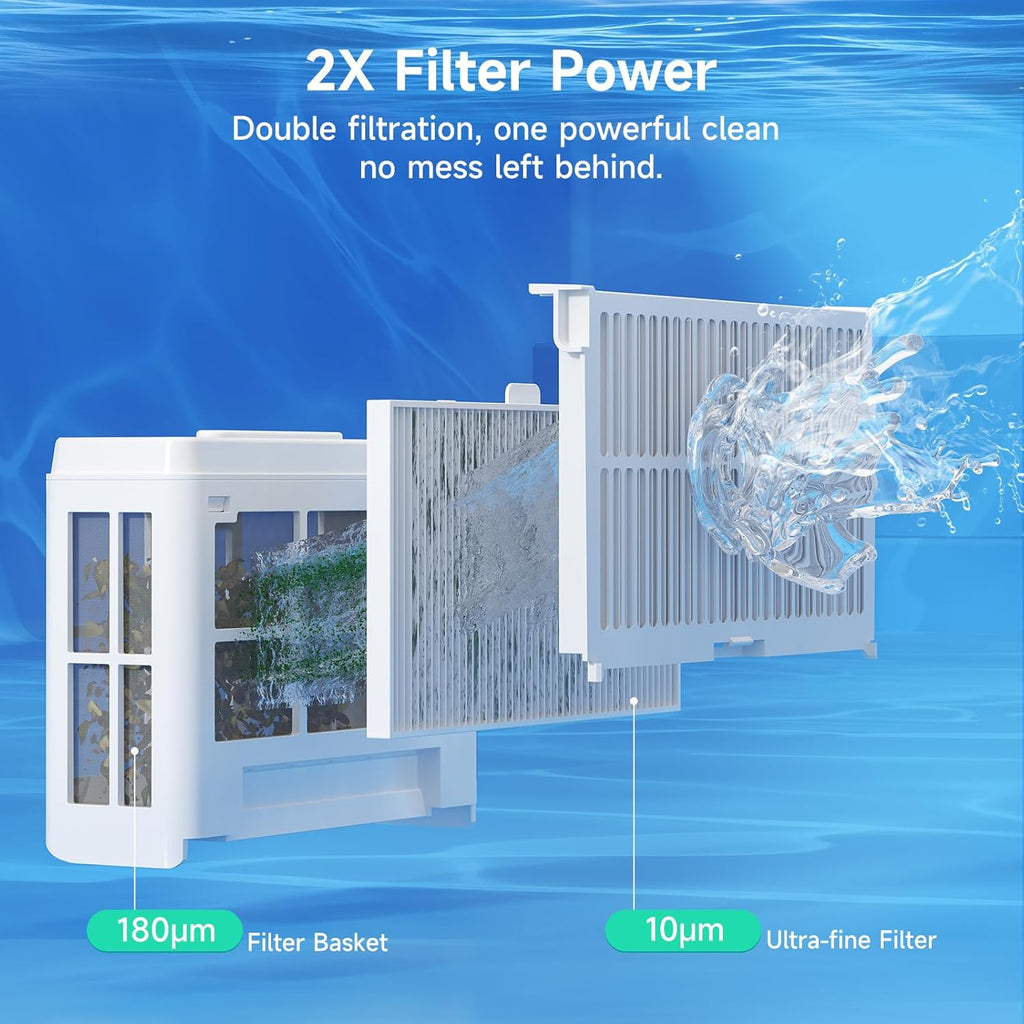 PSIL C2 Cordless Robotic Pool Cleaner, Dual Filtration, Wall Climbing &Waterline Cleaning, App Scheduling, Smart Navigation, Pool Vacuum for Inground Pools (Fluorescent Green & Black)