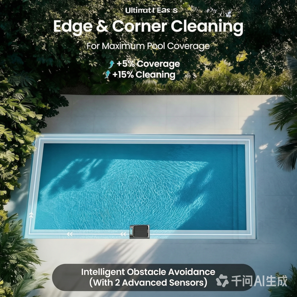 Ultimate Ears  EcoSurfer S2 Solar Powered Pool Surface Skimmer Robot with APP Support, 24/7 Continuous Cleaning, Dual Charging Modes, Smart Obstacle Avoidance, 150-um Filtration, OTA Upgrade, Gray
