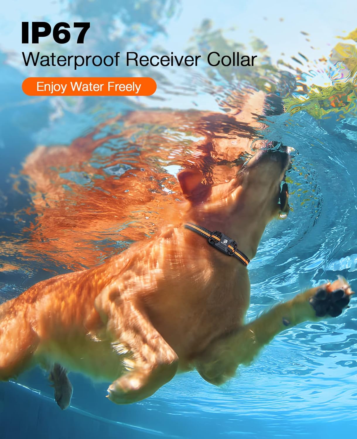 Ultimate Ears Dog Shock Collar - 3300Ft Dog Training Collar with Remote for 5-120lbs Small Medium Large Dogs Rechargeable Waterproof e Collar with Beep (1-8), Vibration(1-16), Safe Shock(1-99) (Orange)
