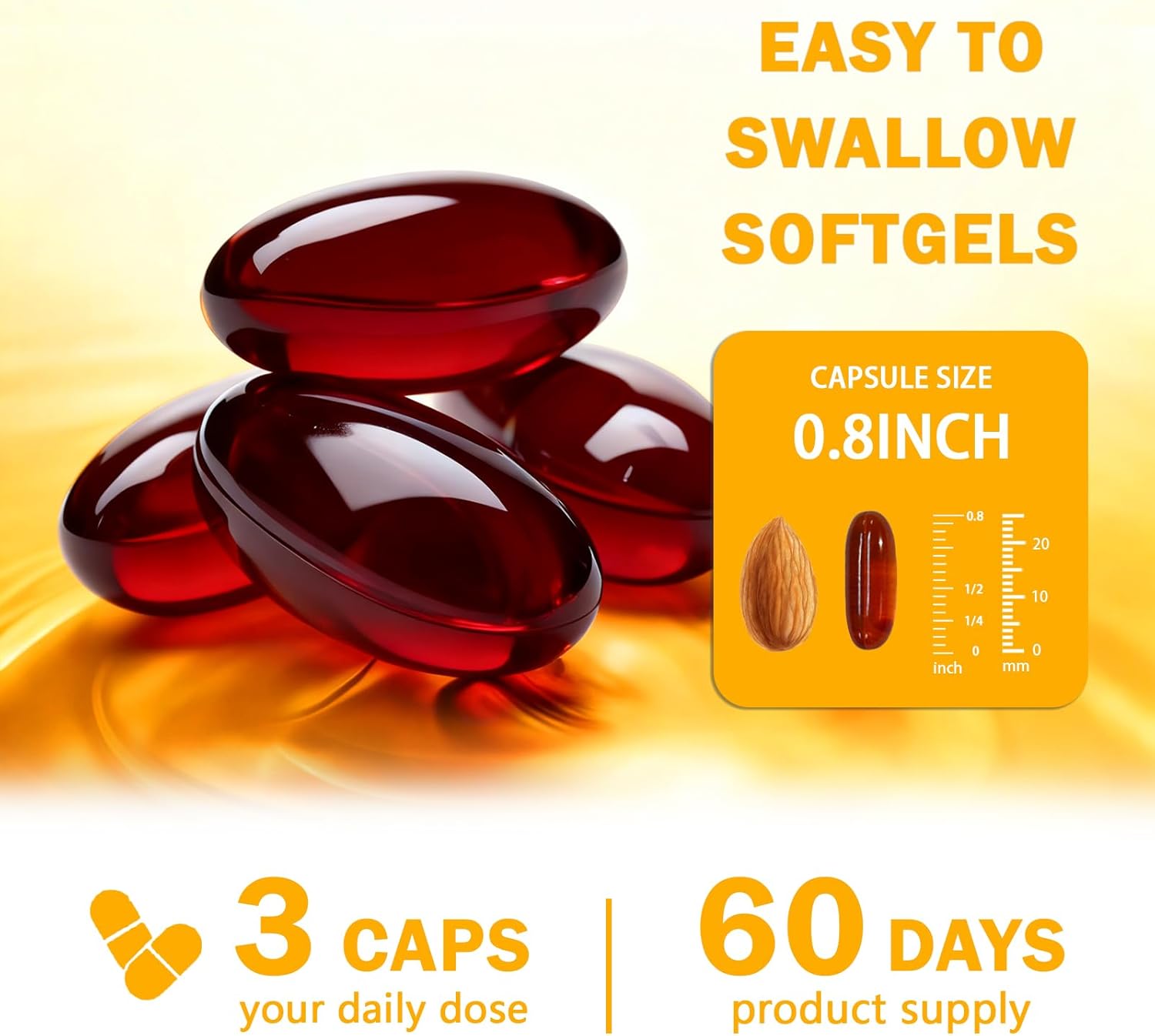 Pumpkin Seed Oil, Pumpkin Seed Oil Capsules with Saw Palmetto | 3000mg Cold Pressed | for Hair Growth - Non-GMO - 180 Softgels